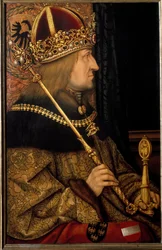 Portret van Frederik III, Heilige Roomse Keizer genaamd de Vredelievende, naar een origineel uit 1468