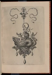 Plaat 8, uit Bullarum Inaurium etc. Archetypi Artificiosi Pars Altera (Hangers, Oorbellen, enz. Ontwerpen van de Meest Bekwame Aard, Deel Twee)