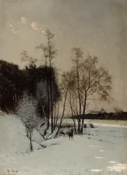 Een winterzicht in Posen, 1887