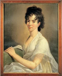Portret van Costanze Weber, vrouw van Wolfgang Amadeus Mozart