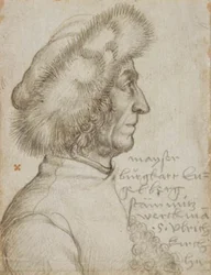 Portret van Burghart Engelberg, meester-bouwer in Augsburg