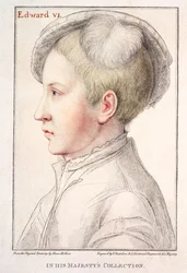 Portret van Edward VI (1537-53) gegraveerd door Francesco Bartolozzi (1727-1815) 1796