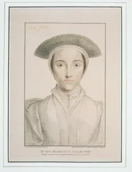 Portret van koningin Anna van Kleef