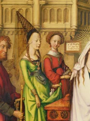 Detail van De voorstelling van Christus in de tempel, 1500