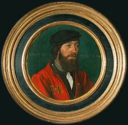 Een hoveling van koning Hendrik VIII (schilderij op lindehout)