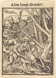 Adam bewerkt de Aarde