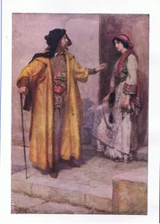 Hoor je mij, Jessica: sluit mijn deuren (De Koopman van Venetië), uit De Volledige Werken van Shakespeare gepubliceerd door George Harrap & Co Ltd, 1920s