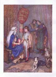 Hubert, Hubert, werp je blik op de jonge jongen (Koning Jan), uit De Volledige Werken van Shakespeare gepubliceerd door George Harrap & Co Ltd, 1920s