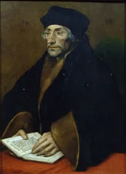 Portret van Erasmus van Rotterdam 1467-1536, 1530
