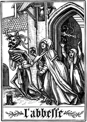 De abdis bezocht door de dood, 1538
