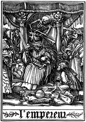 De Keizer bezocht door de Dood, 1538