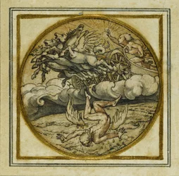 De Val van Icarus - Ontwerp voor een hanger of hoedenspeld, ca. 1532-43