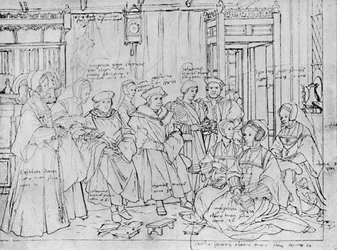De familie More, naar de schets van Holbein in het Basle Museum, 1527, 1903
