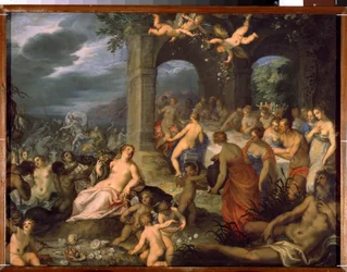Het feest van de goden, het huwelijk van Peleus en Thetis