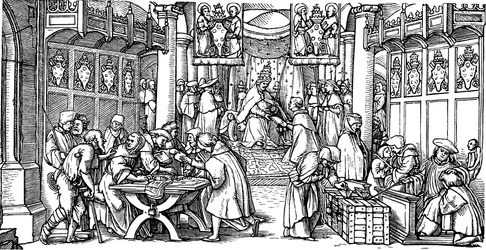 De verkoop van aflaten (detail)