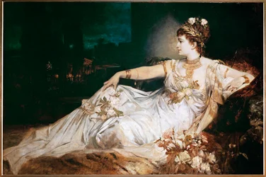 Actrice Charlotte Wolter als Messalina (olieverf op doek)