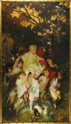 Moderne Amoretti, Drieluik, middenpaneel, 1868