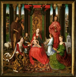 Altaarstuk van St. Johannes Baptist en St. Johannes Evangelist (schilderij op eikenhout)