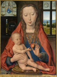 Detail (drieluik van Maarten van Nieuwenhove)
