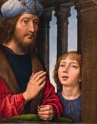 Koning David en zijn zoon, ca. 1485 (Olieverf op hout (eiken))