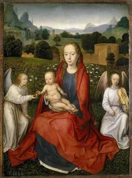 Madonna met kind en twee engelen