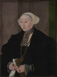 Portret van Maria Kitscher, Frau von Freyberg, 1545