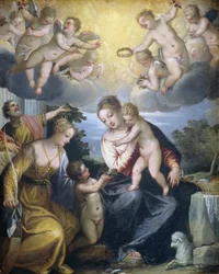 Maagd en Kind met jonge Johannes de Doper en Sint-Catharina