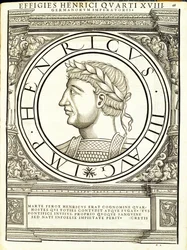 Henricus IIII, illustratie uit Imperatorum romanorum omnium orientalium et occidentalium verissimae imagines ex antiquis numismatis