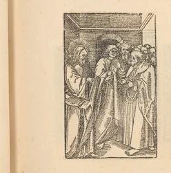 Christus bij een groep mannen