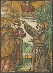 Christus spreekt over zijn terugkeer naar de Vader, uit Das Plenarium, 1517