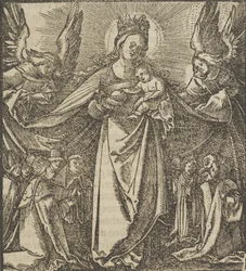 De Madonna van Barmhartigheid, uit Hymmelwagen auff dem, wer wol leeft..., 1517