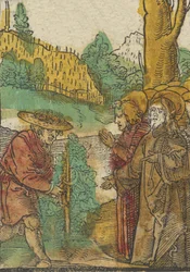 De gelijkenis van de arbeiders in de wijngaard, uit Das Plenarium, 1517