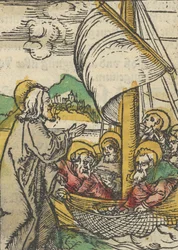 De tweede visvangst door Sint-Pieter, uit Das Plenarium