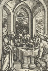 De bruiloft te Kana, uit Het Leven van Christus, ca. 1511-12