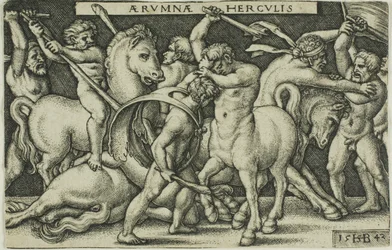 Hercules en de centauren, uit de werken van Hercules