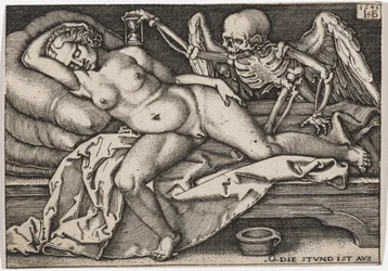 Slapend meisje en de Dood, 1548