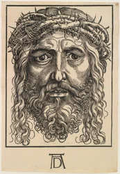 Het hoofd van Christus gekroond met doornen
