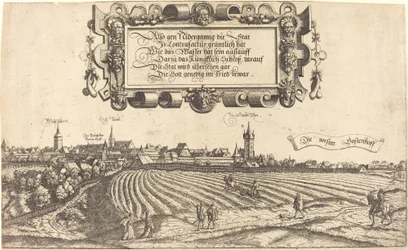 Uitzicht op Neurenberg vanuit het Westen (rechter gedeelte)