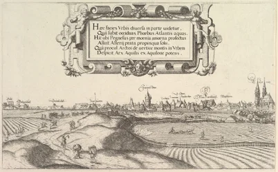 Gezicht op Neurenberg, naar het oosten, linker plaat, 1552
