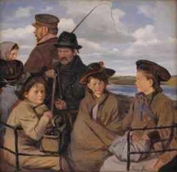In de dagkoets. De neefjes en nichtjes van de kunstenaar