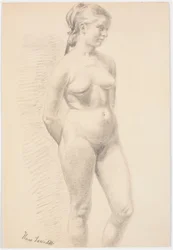 Staand vrouwelijk model