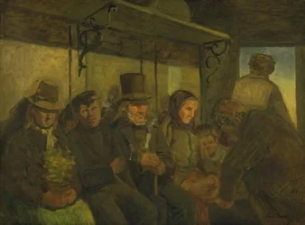 Reizigers in een Derde Klasse Compartiment
