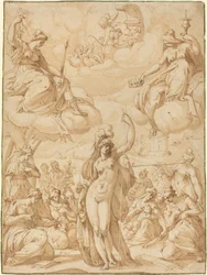 Allegorie van Minerva als hoofd van de muzen