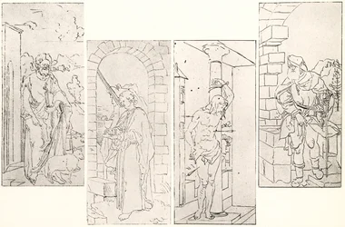 Johannes de Doper en Johannes de Evangelist, evenals St. Sebastian en St. Rochus