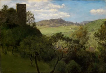 Uitzicht op Falkenstein in het Taunusgebergte