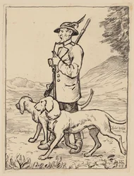Tekening voor het leesboek: Jager