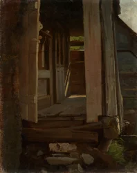Ingang van een huis in het Zwarte Woud
