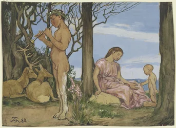 Faun en nimf