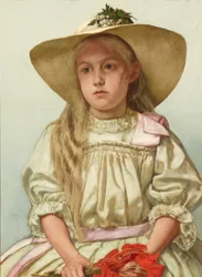 Portret van een meisje (Ella met strohoed)