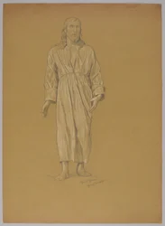 Studie van de Christusfiguur (recto en verso)